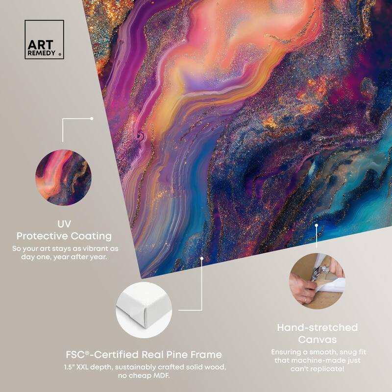 Glittering Spectrum III Canvas by Art Remedy, Gallery Wrapped