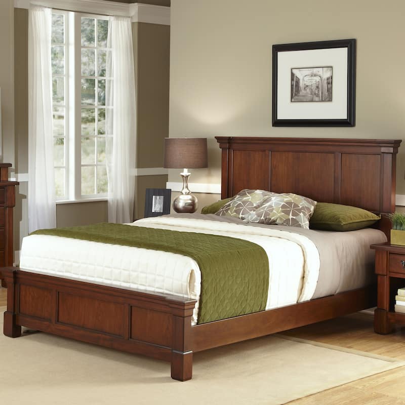 The Aspen Collection Rustic Cherry Queen Bed by Homestyles