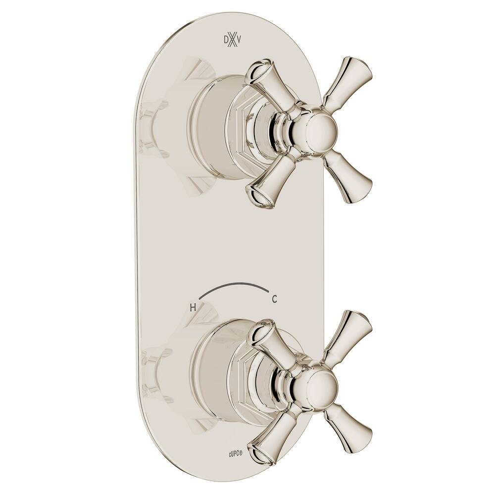 DXV Oak Hill 2-Handle Thermostatic Slim Valve with Cross Handles