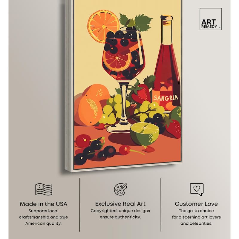 Sangria Drink Canvas by Art Remedy