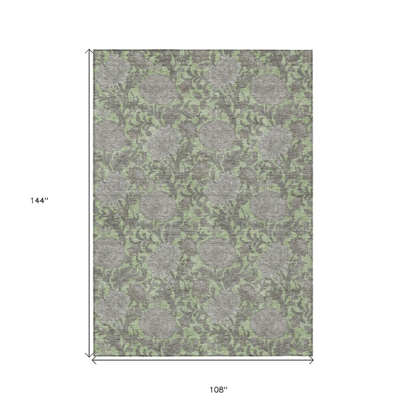 HomeRoots Floral Transitional Rectangle Outdoor Rug