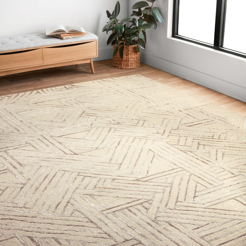 Alexander Home Reverie 3-D Geometric Modern Area Rug