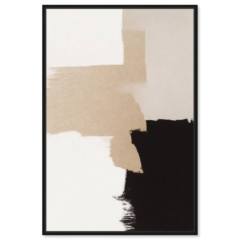 Beige and Black II Canvas by Art Remedy - Black - 24" x 36"