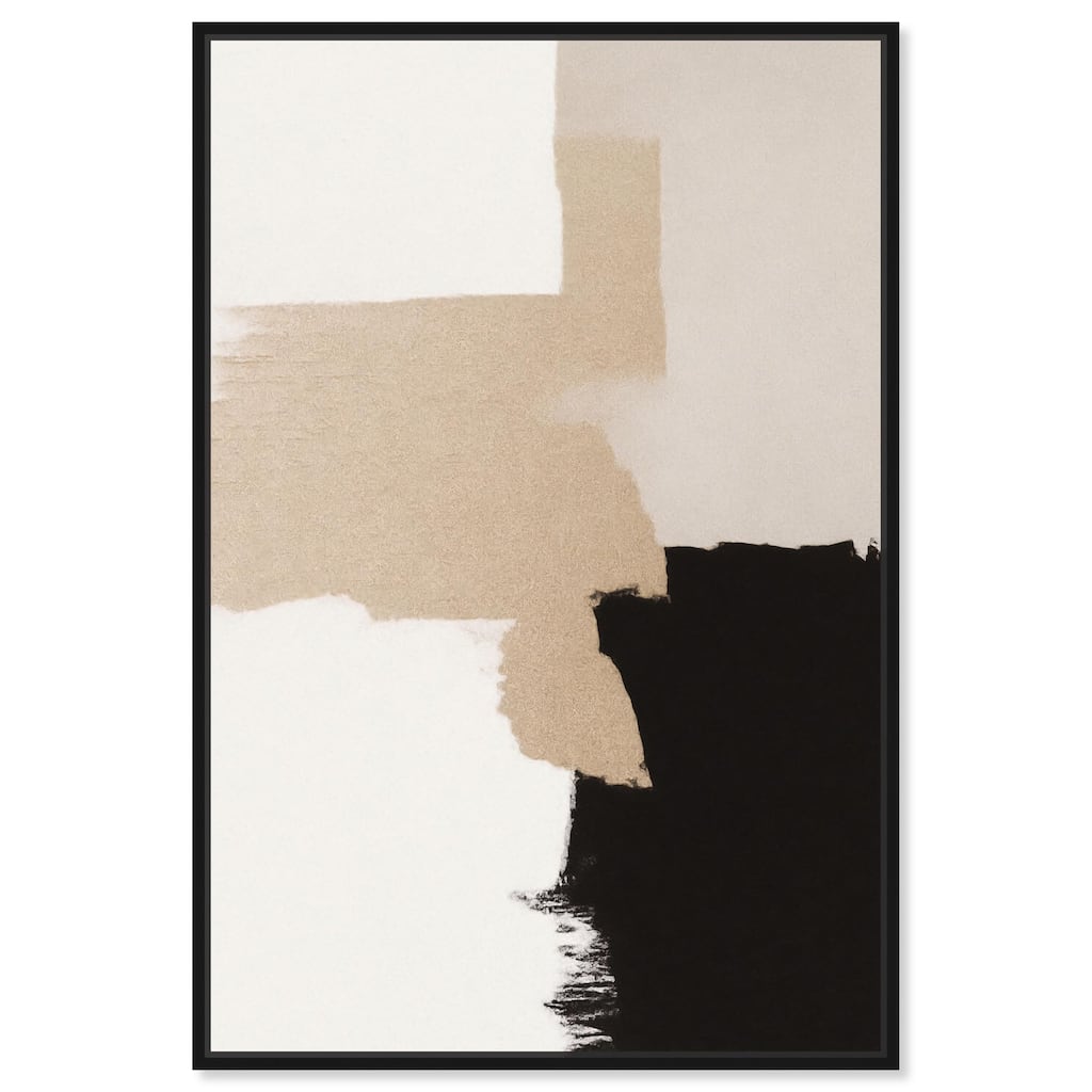 Beige and Black II Canvas by Art Remedy