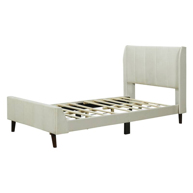 Modern Upholstered Platform Bed Twin/Full/Queen, Velvet with Storage Space