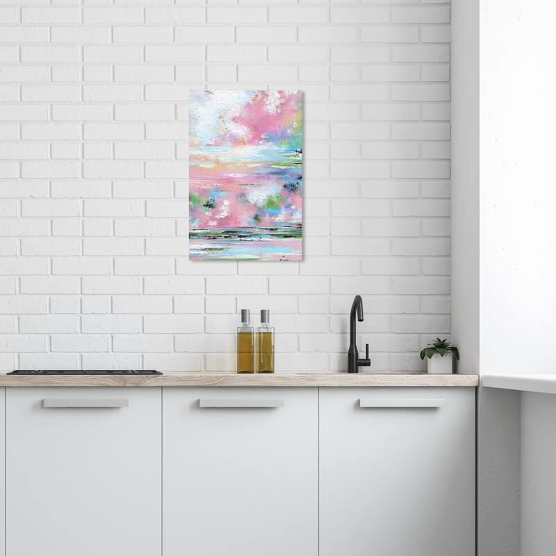 Wynwood Studio Canvas Abstract The Sound of Freedom Pink and Modern & Contemporary Wall Art Canvas Print - 24 x 16