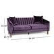 preview thumbnail 6 of 16, Ansonia Contemporary Velvet Sofa by Christopher Knight Home