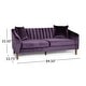 preview thumbnail 15 of 13, Ansonia Contemporary Velvet 3-seat Sofa by Christopher Knight Home