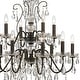preview thumbnail 3 of 3, Butler 12 Light Clear Crystal English Bronze Chandelier - 29'' W x 29'' H