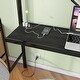 preview thumbnail 7 of 8, Twin Metal Loft Bed with Desk, Power Outlet and LED Lighted, Black