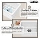 preview thumbnail 4 of 7, HOROW Undermount Kitchen Sink, 24" x 19" Dual Mount Large Fireclay Sink with Bottom Grid and Strainer Drain
