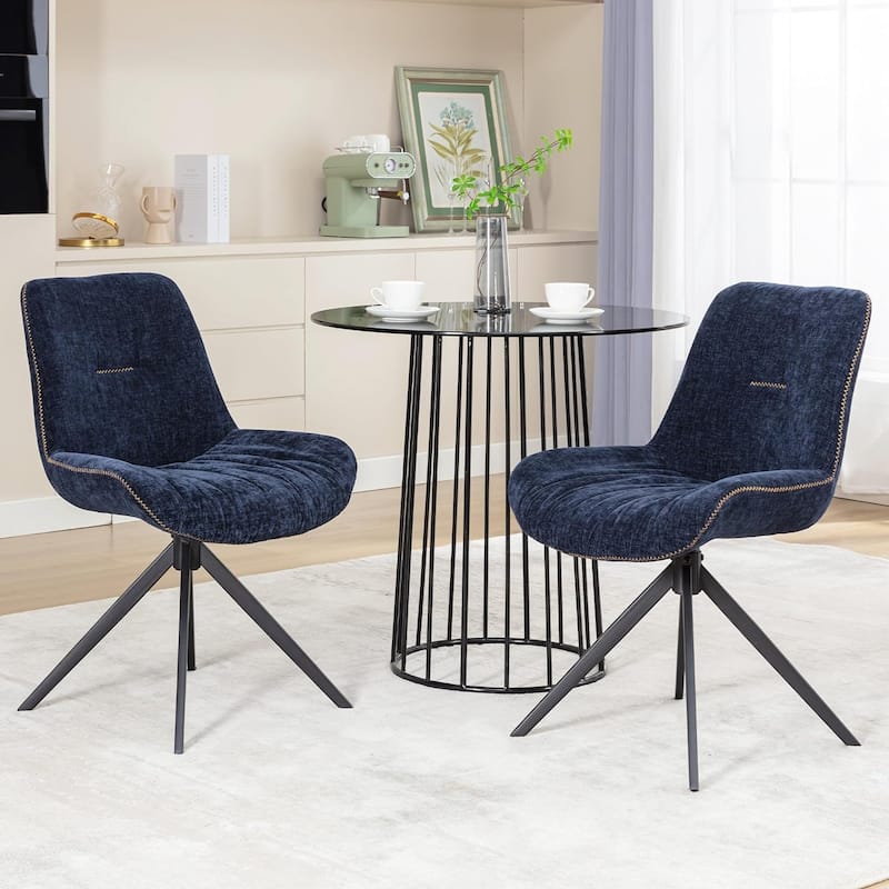 XINMICS Upholstered Dining Chairs Swivel Accent Armchairs