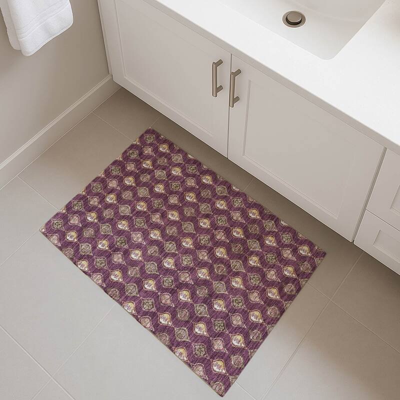 Machine Washable Indoor/ Outdoor Casual Greenwood Chantille Rug