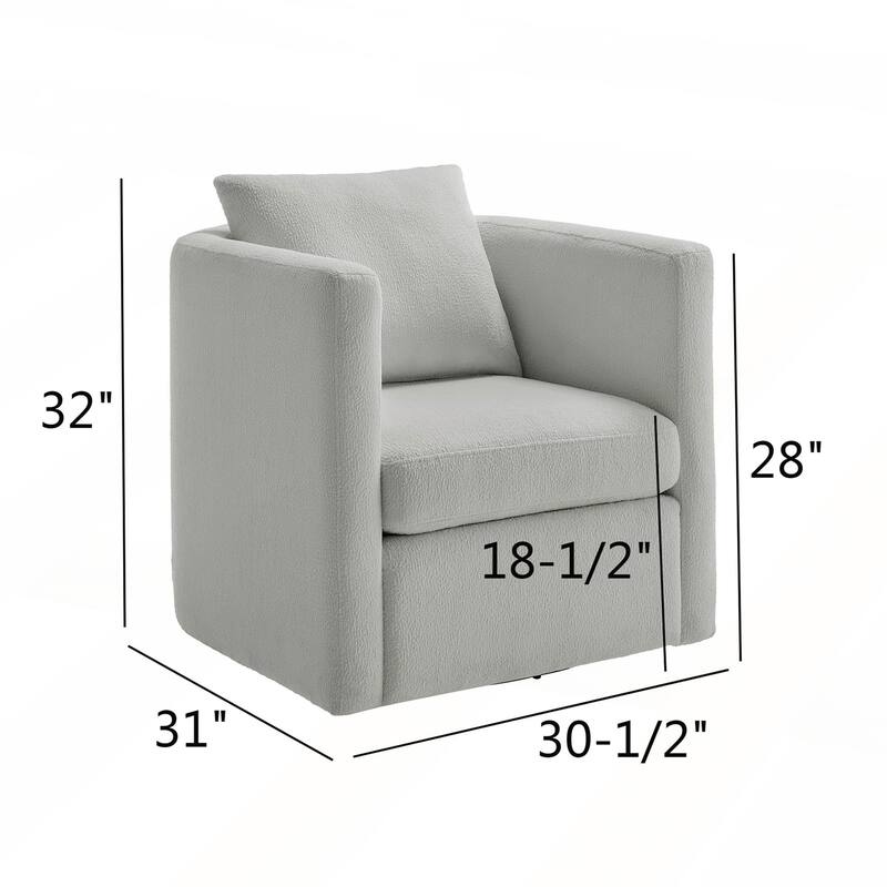 Performance Fabric Swivel Barrel Chair