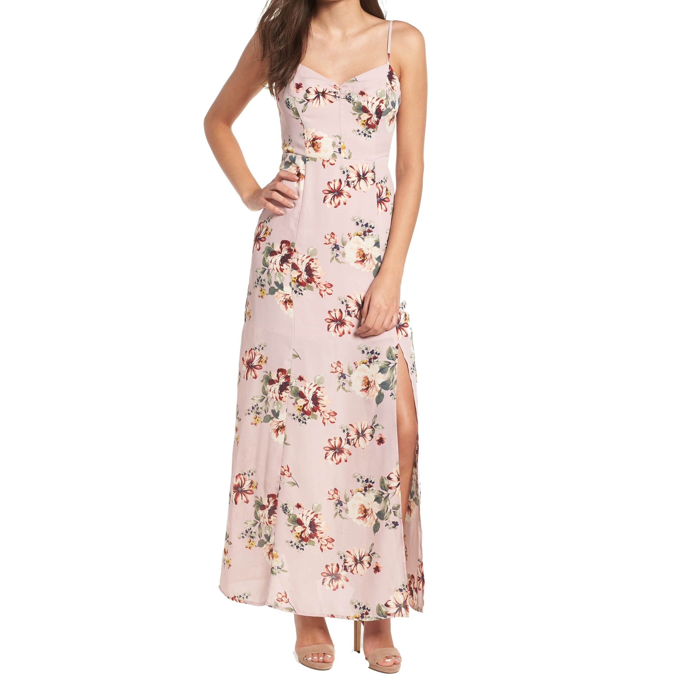leith floral print maxi dress