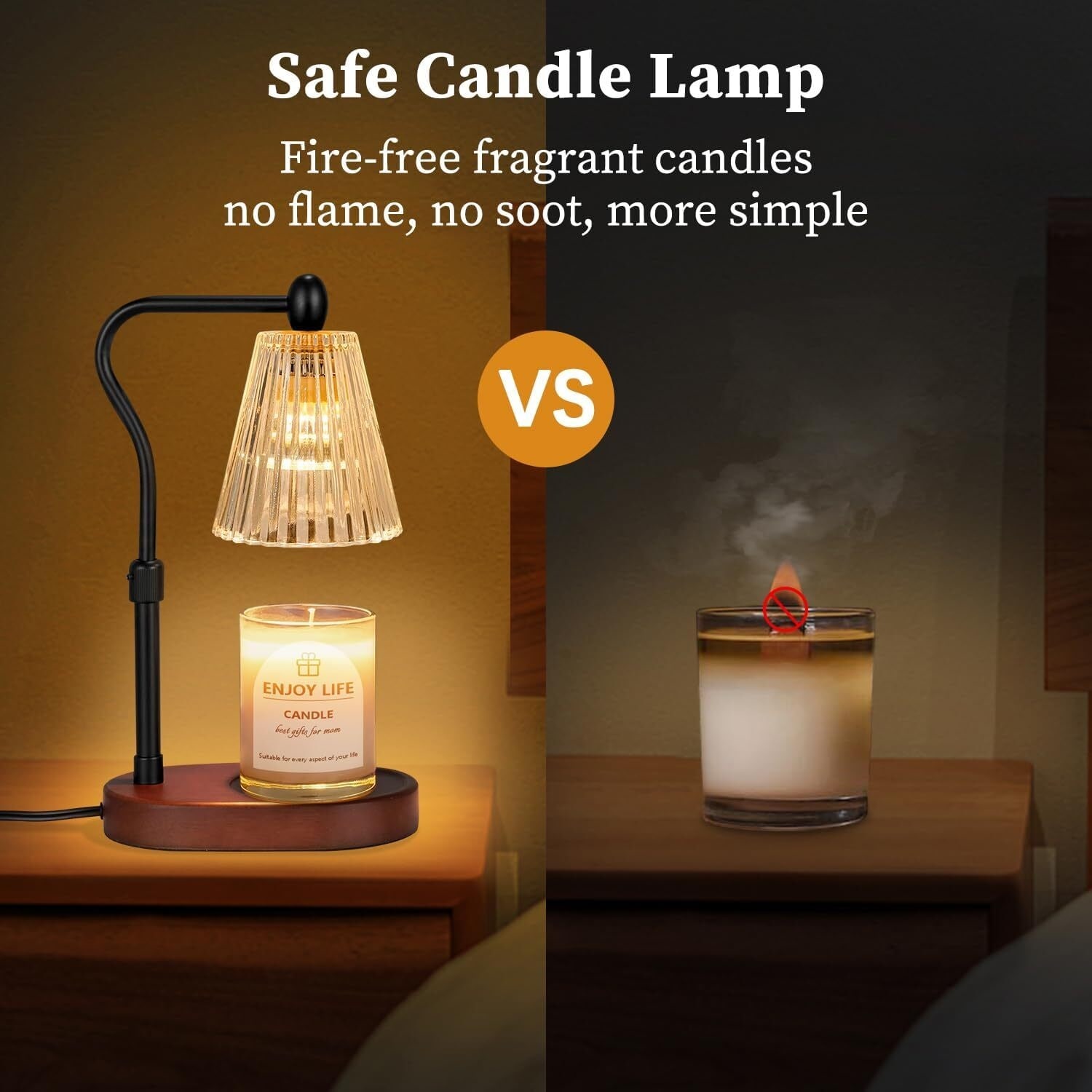 Candle Warmer Lamp with Timer Dimmer Adjustable Height