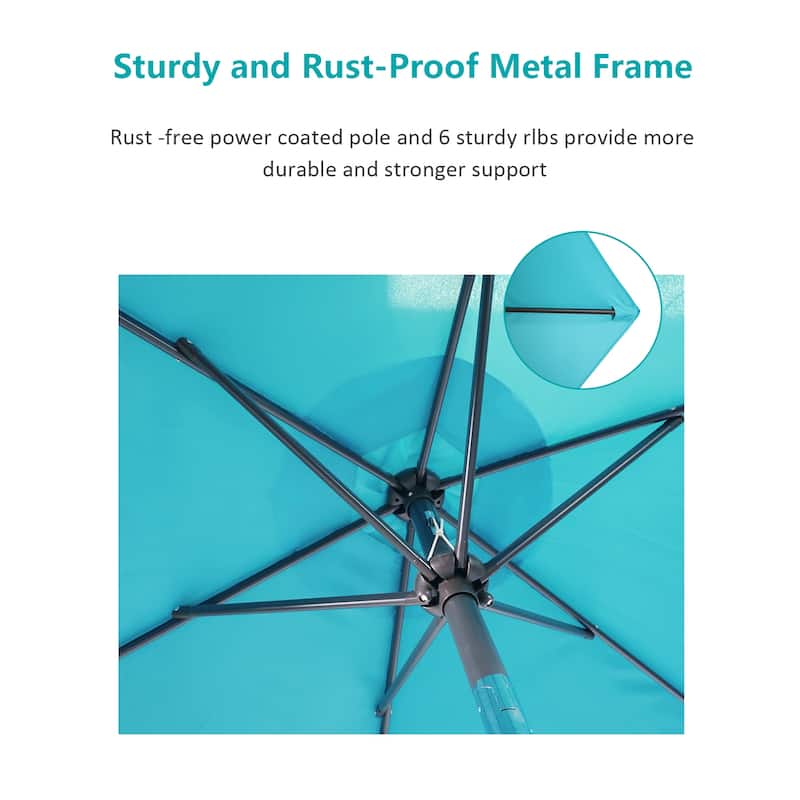 9FT Outdoor Market Patio Umbrella with Push Button Tilt and Crank,Table Umbrella,Swimming Pool Umbrella