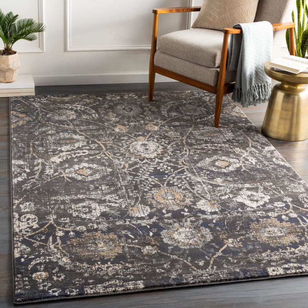 Livabliss Indigo Traditional Area Rug.
