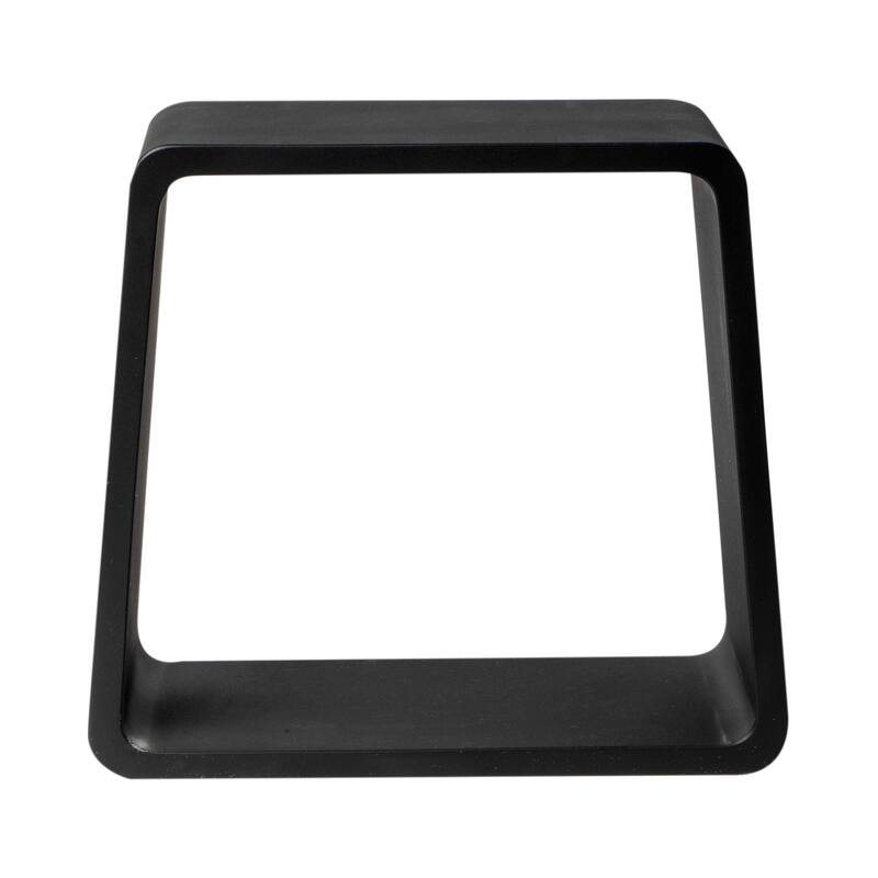 ALFI brand ABST55BM Black Matte Solid Surface Resin Bathroom / Shower Stool