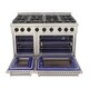 preview thumbnail 39 of 63, Professional 48 in. 6.7 cu. ft. Double Oven Natural Gas Range with 25K Power Burner, Convection Oven in Stainless Steel
