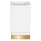 4-Piece Bathroom Accessories Set Spirella Roma White And Gold Stoneware