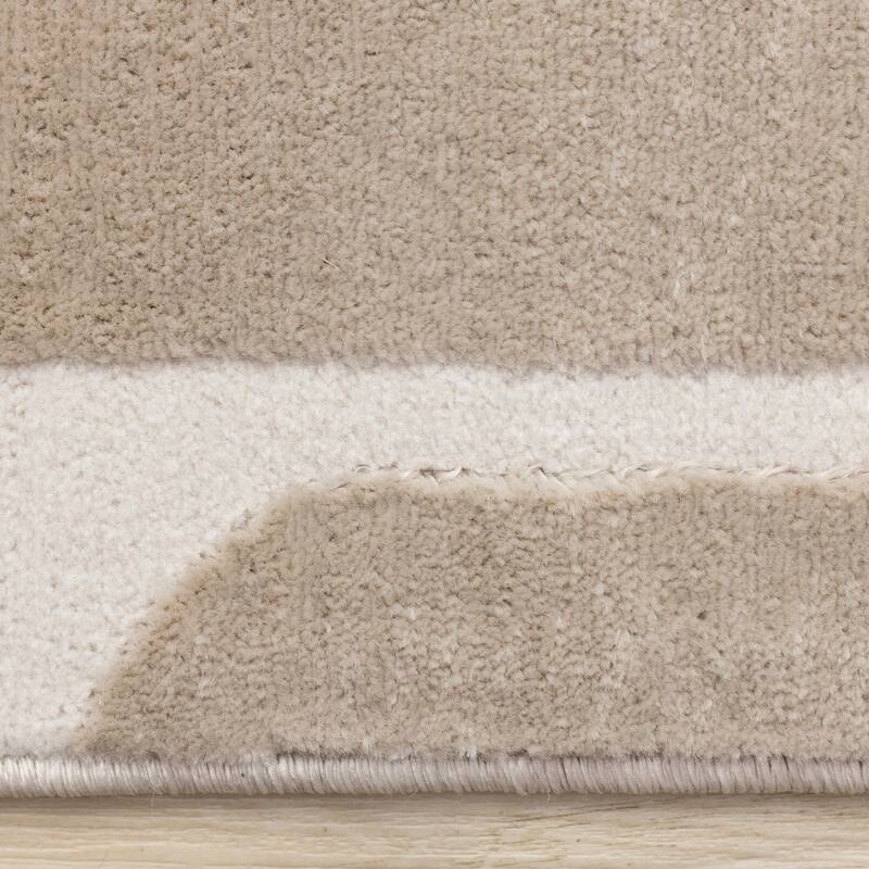 Leopold Collection - Modern Mid-Century Beige Cream Area Rug