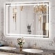 preview thumbnail 10 of 52, LED Bathroom Vanity Mirror Wall Mounted with Double Light Strip, 3-Color Dimmable, Anti-Fog, HD Tempered Glass, UL-Listed, ETL