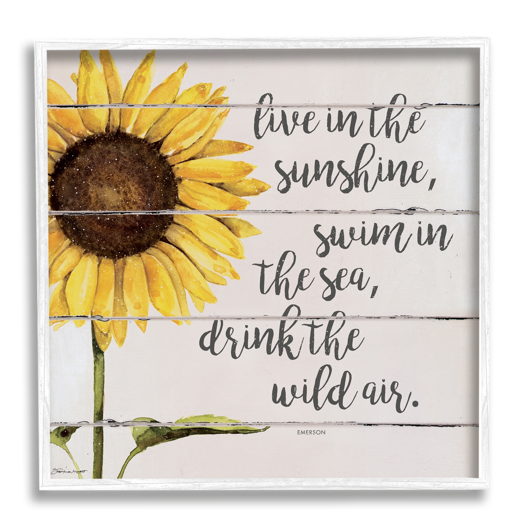 Stupell Live In Sunshine Drink Wild Air Phrase Sunflower Framed Wall Art  Off-White Bed Bath  Beyond 34848365