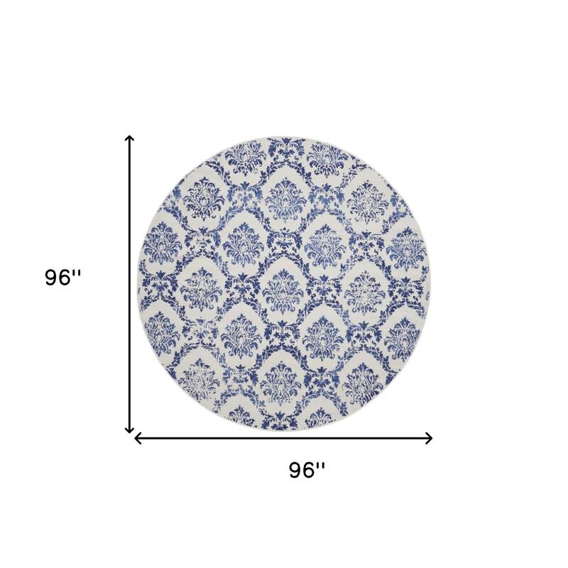 Gufum Power Loomed Distressed Geometric Stain Resistant Area Rug By HomeRoots - 96' X '96' X '0.39