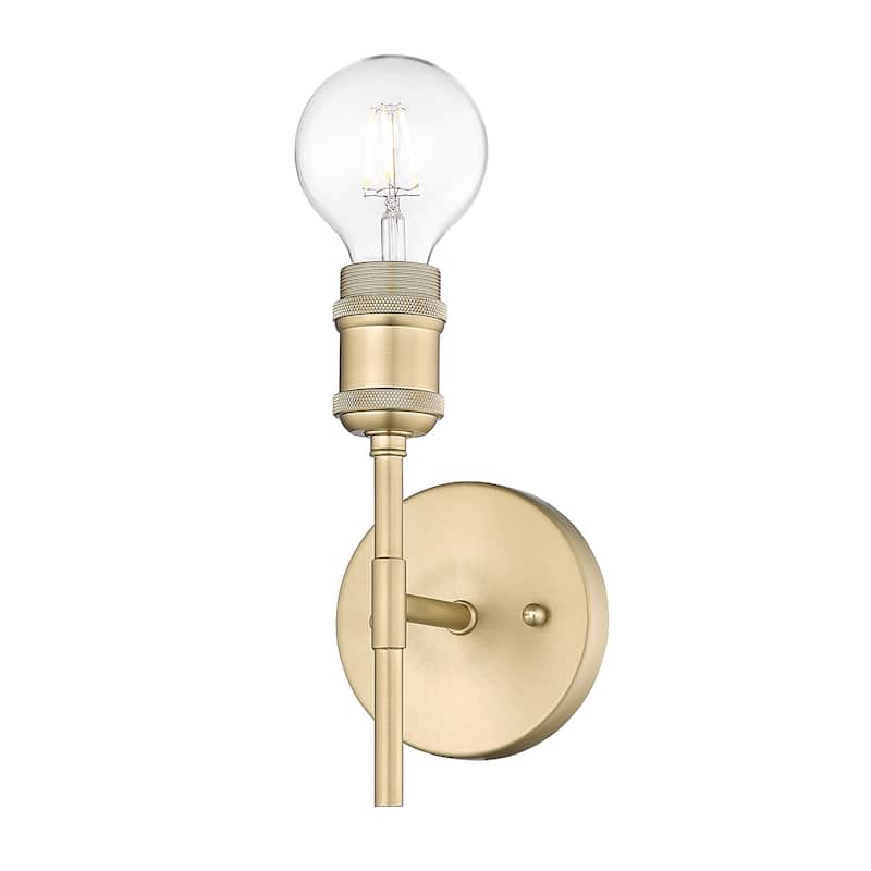 Axel Damp-Rated 1-Light Wall Sconce - Brushed Champagne Bronze with No Shade