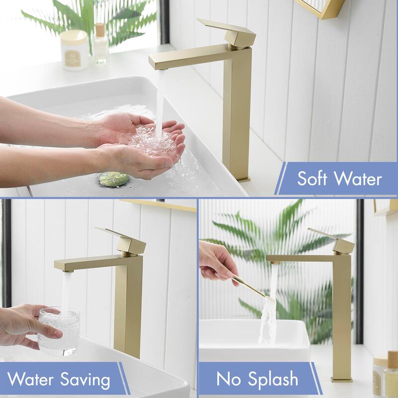 Modern Single Handle Single-Hole Bath Faucet with Drain