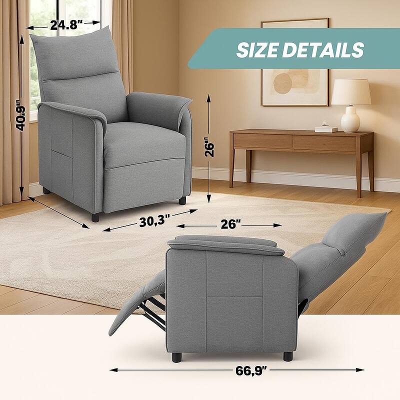 Electric Recliner Chair, with Massage and Heat, Remote Control