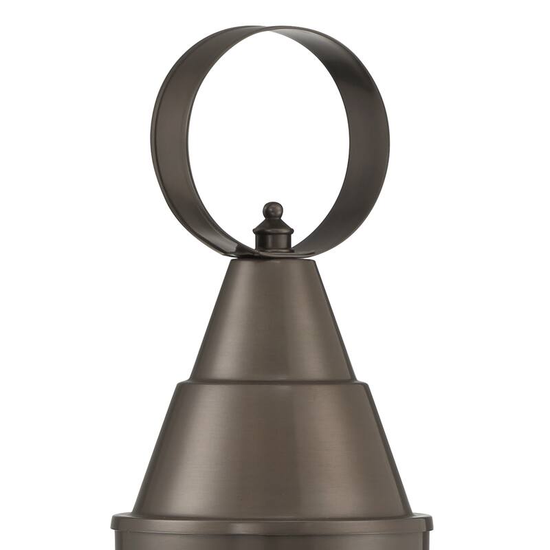 Elk Home Classic Onion Outdoor Post Light - Gun Metal with Clear Glass