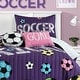 preview thumbnail 4 of 22, Lush Decor Girls Soccer Kick Quilt Set