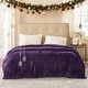 preview thumbnail 79 of 91, Beautyrest Heated Plush Secure Comfort Blanket Full - Purple