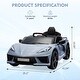 preview thumbnail 37 of 47, 12V Kids Ride on Car Licensed Corvette Battery Powered Car Toddles Electric Sports Car Toy with Remote Control