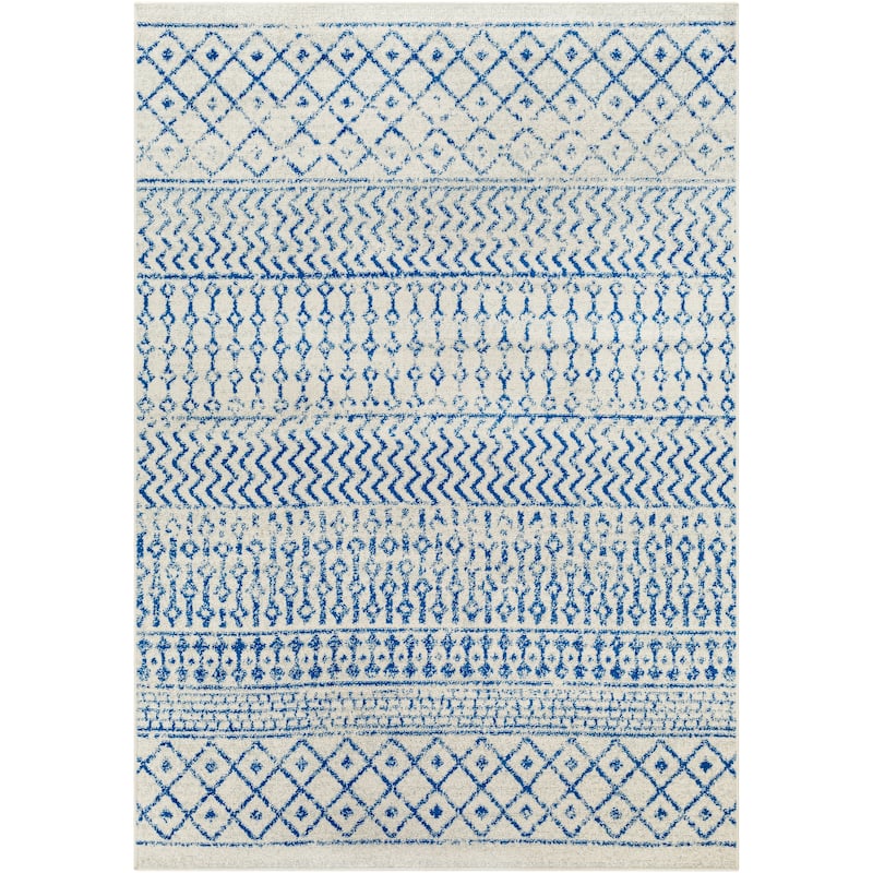 Artistic Weavers Edie Bohemian Geometric Area Rug - 3' x 5' Oval - Blue