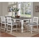 preview thumbnail 1 of 7, Ionessa Contemporary Antique White Wood 7-Piece Counter Height Dining Table Set by Furniture of America Antique White