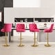 preview thumbnail 23 of 30, HOMYKA 360 Degrees Swivel Velvet Bar Chair With Adjustable Height of 4