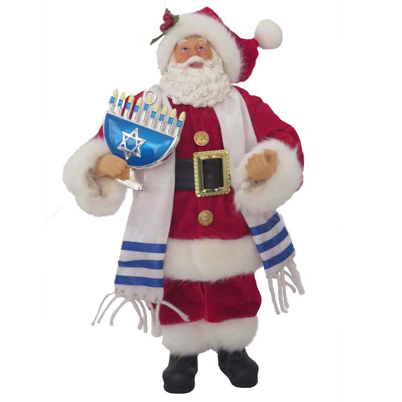 12" Santa Claus Hanukkah Figurine