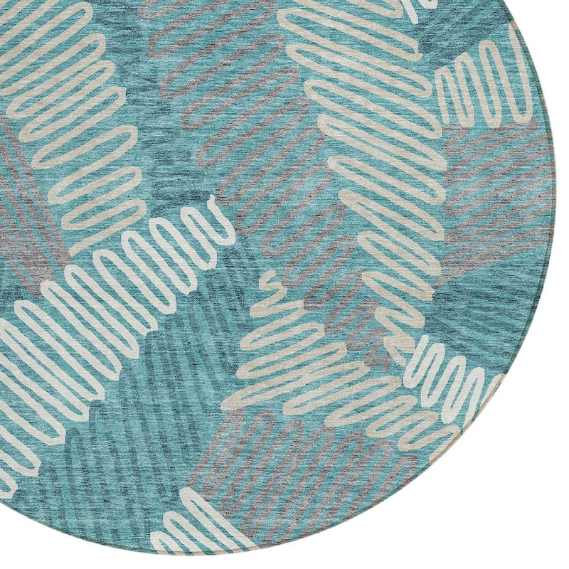 HomeRoots Floral Transitional Rectangle Outdoor Rug