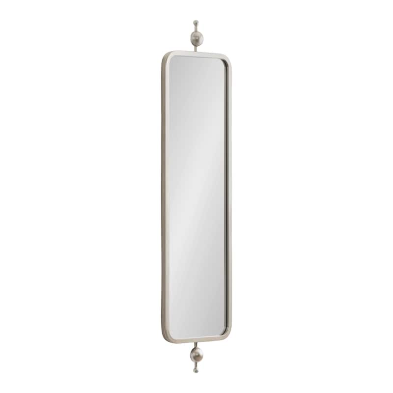 Kate and Laurel Kasota Slim Rectangle Mirror Metal - 9x36 - Silver