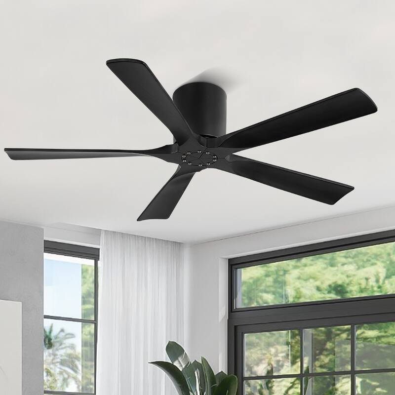 MLiAN 52 In. 5 Solid Wood Blades Indoor Ceiling Fan with Remote - 52 inch