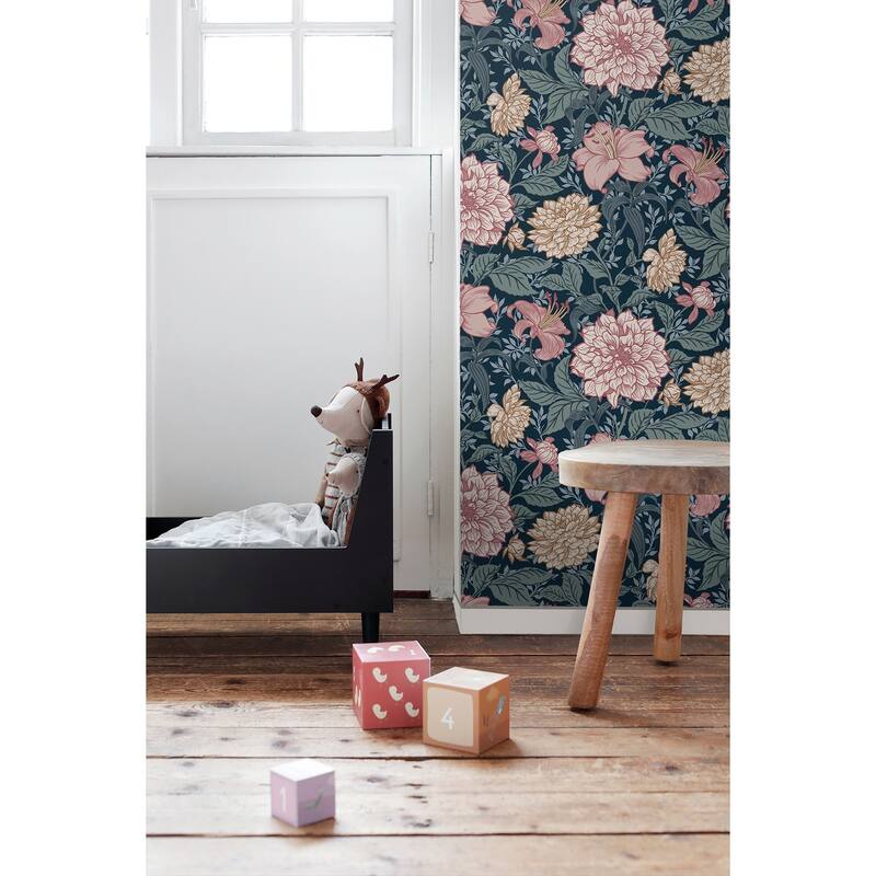 Persephone Multicolor Spring Blossoms Wallpaper