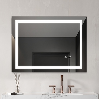 LED Mirror Bathroom Vanity Wall Mounted Mirror, Anti-Fog Makeup Dimmable Light with Touch Switch 6000K (Horizontal/Vertical) LED Mirror Bathroom Vanity Wall Mounted Mirror, Anti-Fog Makeup Dimmable Light with Touch Switch 6000K (Horizontal/Vertical)