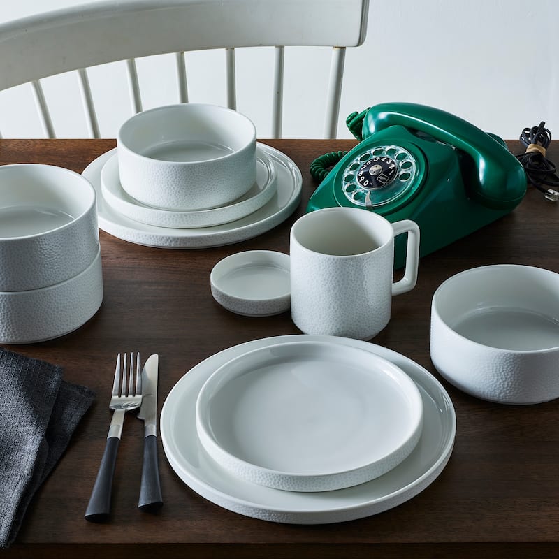 Noritake Colortex Stone 12-Piece Stax Dinnerware Set, Service For 4