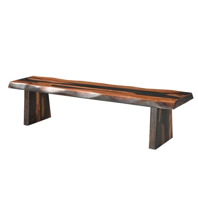 HomeRoots 75" Brown Solid Wood Live Edge Dining Bench - 75.00 in. x 18.00 in. x 18.00 in.