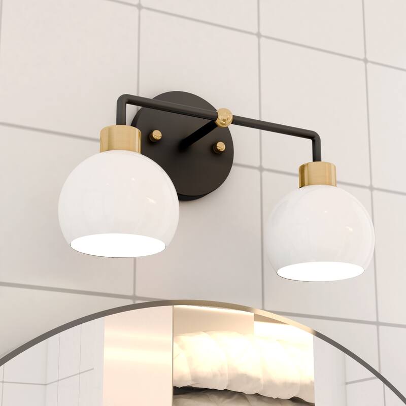 OROMA HOME 2-Light Metal Bathroom Vanity Light E26 Bulb Base 110V - N/A
