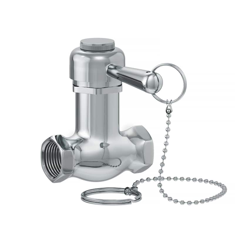 Jones Stephens S05100 Self-Closing Shower Valve with 7" Pull Chain - Chrome Plated
