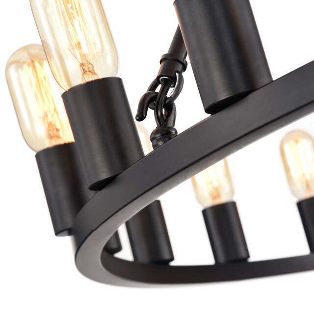 The Gray Barn Liam 48-inch Round Wagon Wheel 24-light Chandelier